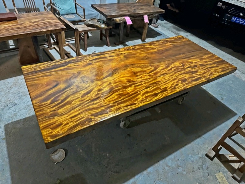 胡桃木实木大板-北美黑胡桃大板桌